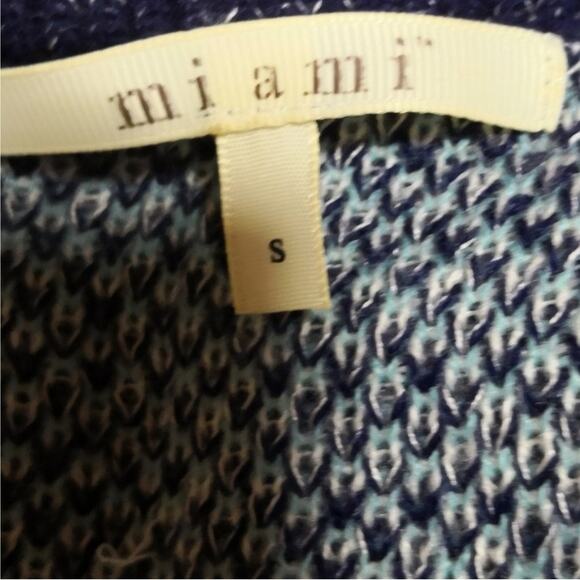 Miami Aztec Tribal Print Women's Waterfall Sweater Small Southwestern Cozycore - Picture 7 of 11